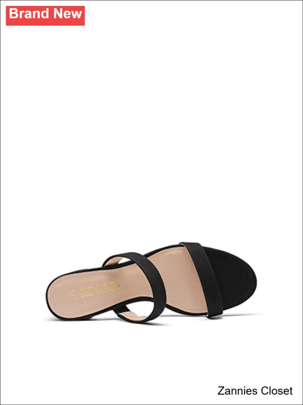β¨ Women's Comfort Block Slip On Mule Heels Faux Leather Double Strap - Picture 4 of 6